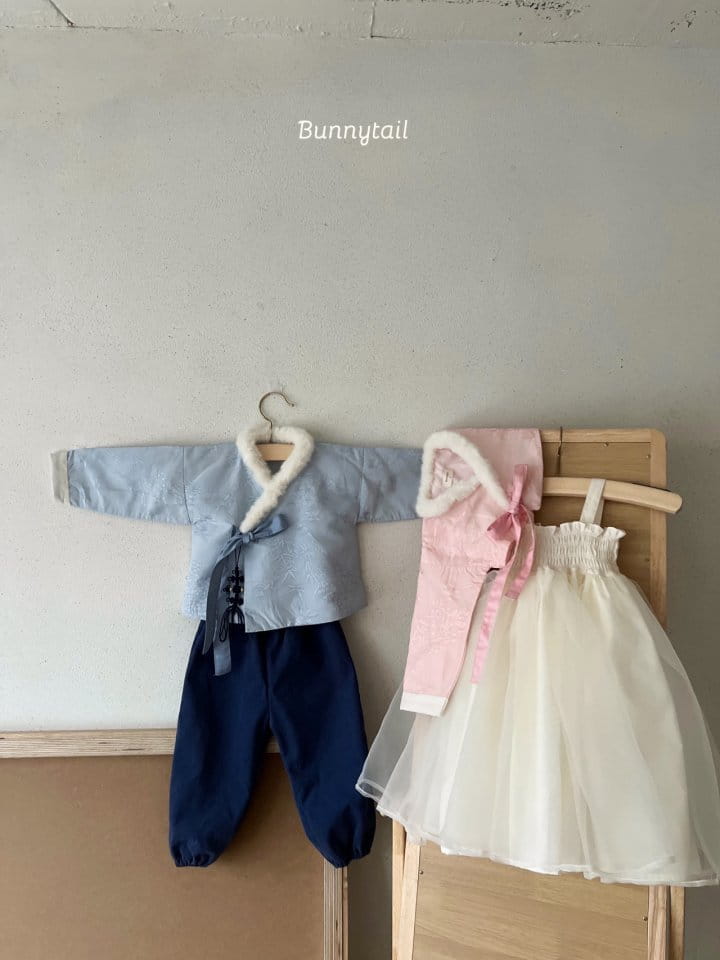 Bunnytail - Korean Baby Fashion - #babywear - Hanbok Yeon Hwa Girl Top Bottom Set - 2