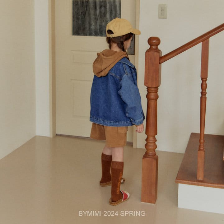 Bymimi - Korean Children Fashion - #childofig - Terry Half Denim Pants - 10