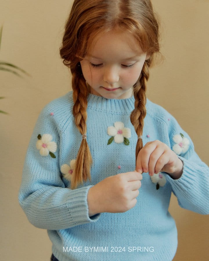 Bymimi - Korean Children Fashion - #childrensboutique - Flower Knit  - 6
