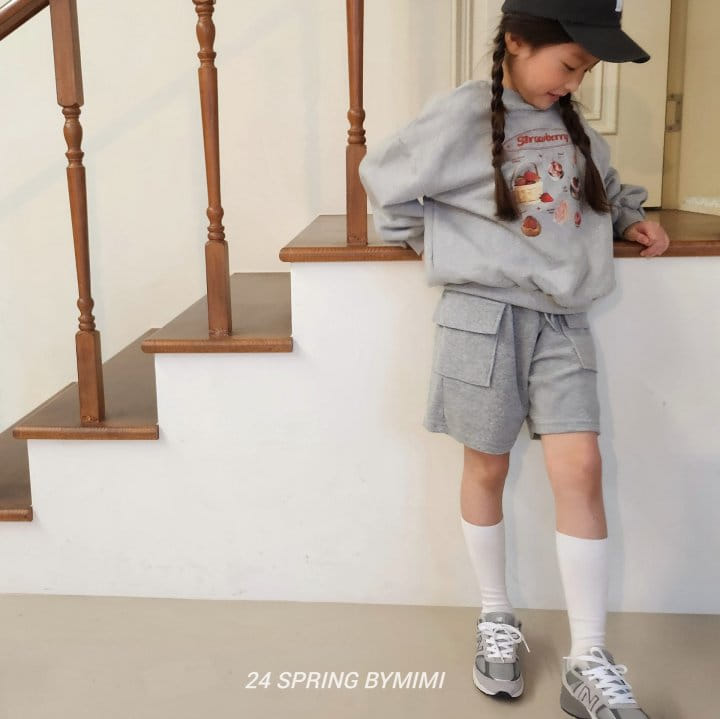 Bymimi - Korean Children Fashion - #kidsshorts - Strawberry Sweatshirt