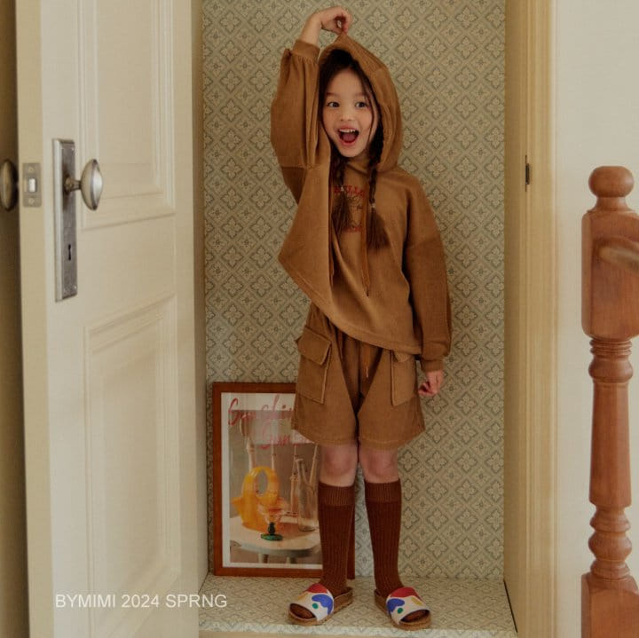 Bymimi - Korean Children Fashion - #kidsshorts - Terry Half Denim Pants
