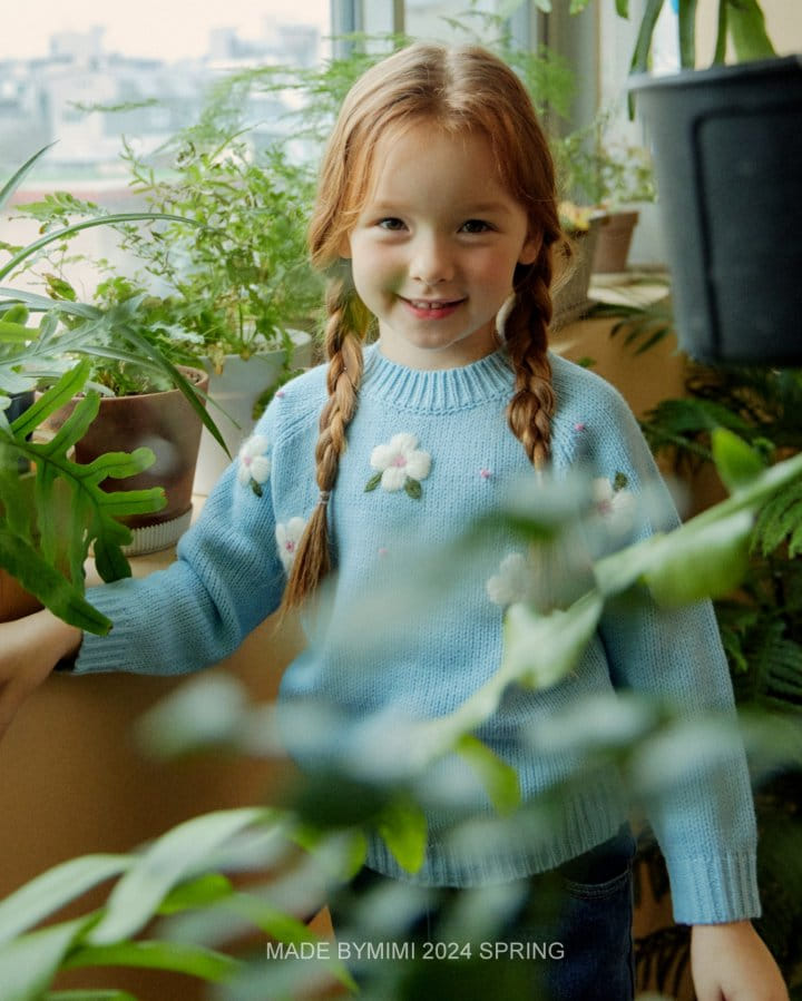 Bymimi - Korean Children Fashion - #kidsstore - Flower Knit  - 11