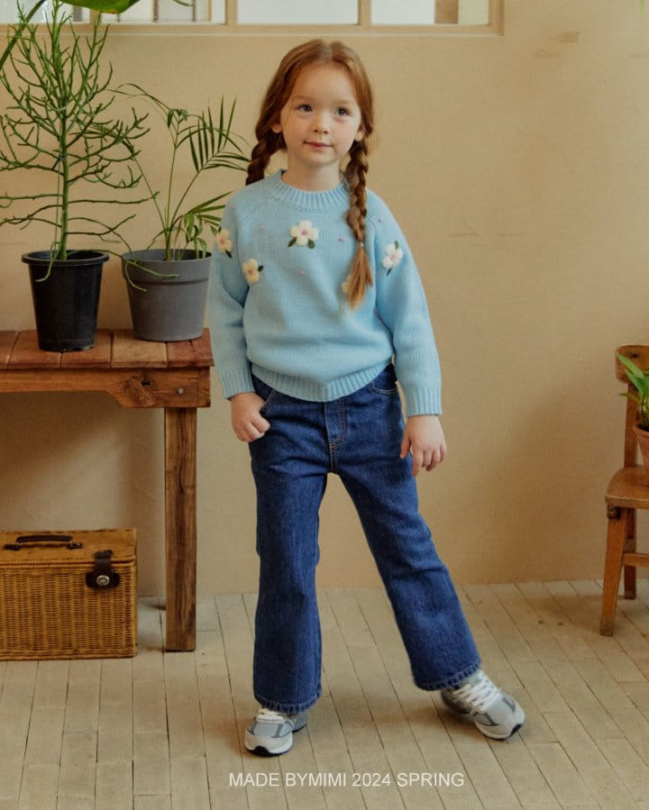 Bymimi - Korean Children Fashion - #toddlerclothing - Flower Knit  - 4