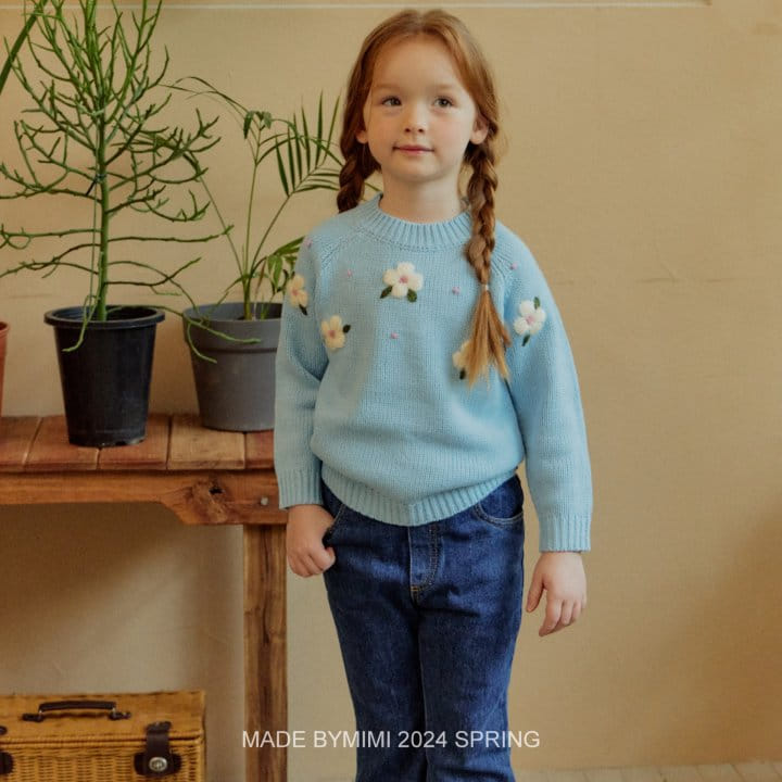 Bymimi - Korean Children Fashion - #todddlerfashion - Flower Knit  - 2
