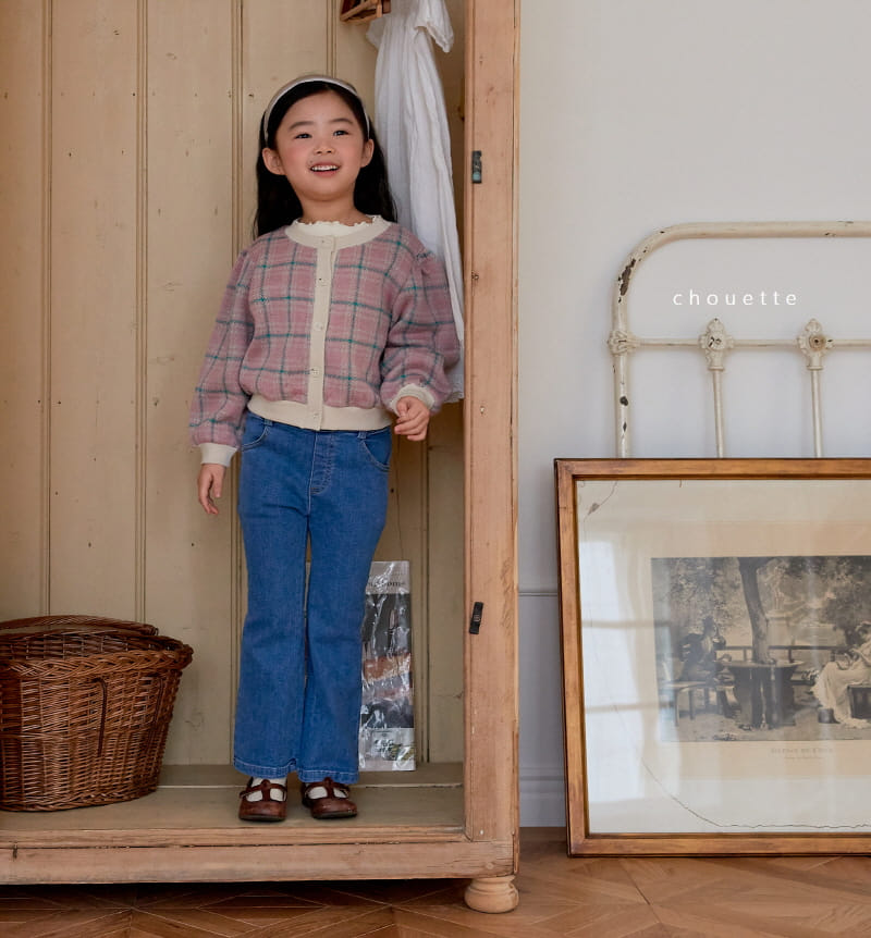 Chouette - Korean Children Fashion - #Kfashion4kids - Check Knit Cardigan - 2
