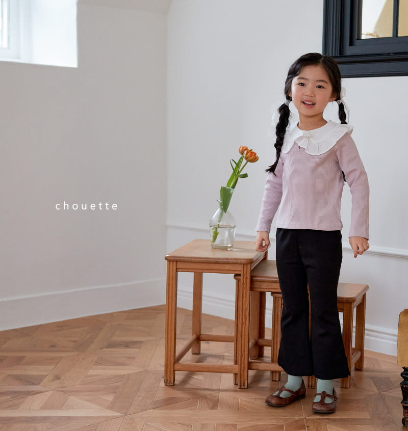 Chouette - Korean Children Fashion - #childofig - Mini Ruffle Collar Tee - 10