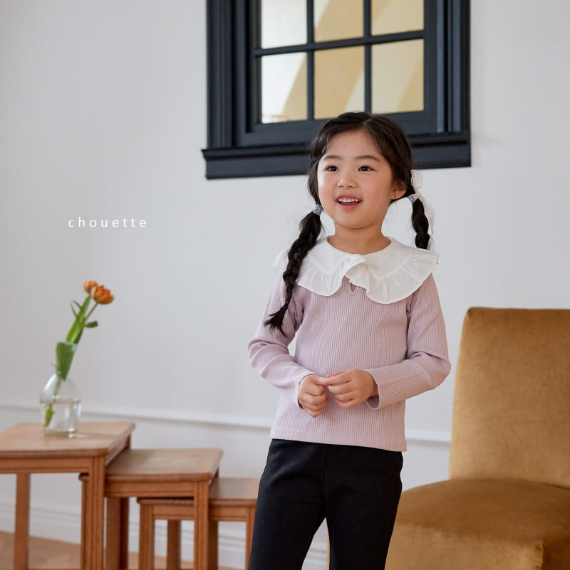 Chouette - Korean Children Fashion - #childofig - Mini Ruffle Collar Tee - 11