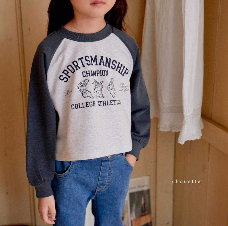 Chouette - Korean Children Fashion - #kidsshorts - Exercise Rabbit Raglan Tee
