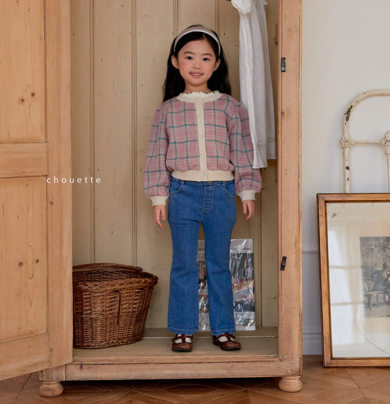 Chouette - Korean Children Fashion - #littlefashionista - Check Knit Cardigan - 3