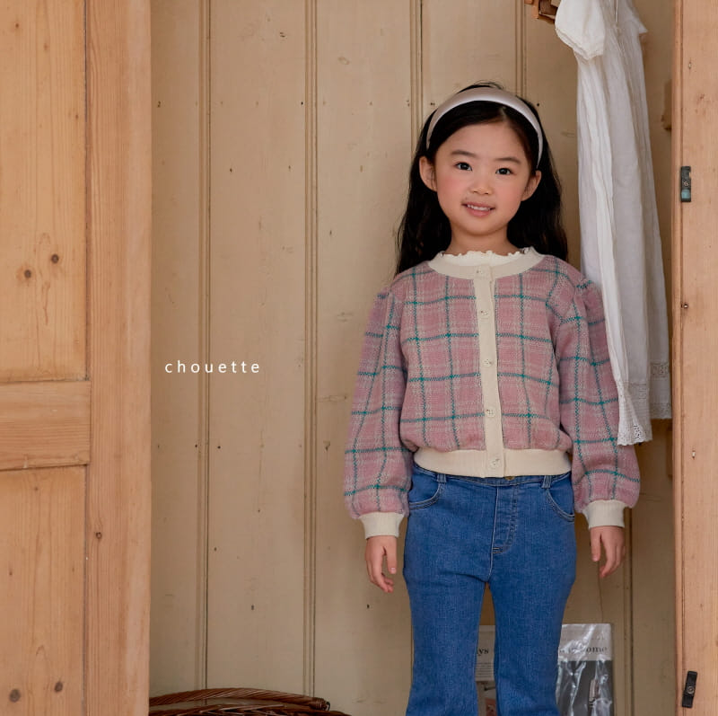 Chouette - Korean Children Fashion - #littlefashionista - Check Knit Cardigan - 4