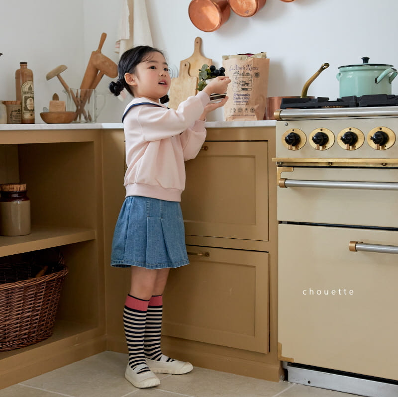 Chouette - Korean Children Fashion - #minifashionista - Denim Wrinkle Curot Pants - 2