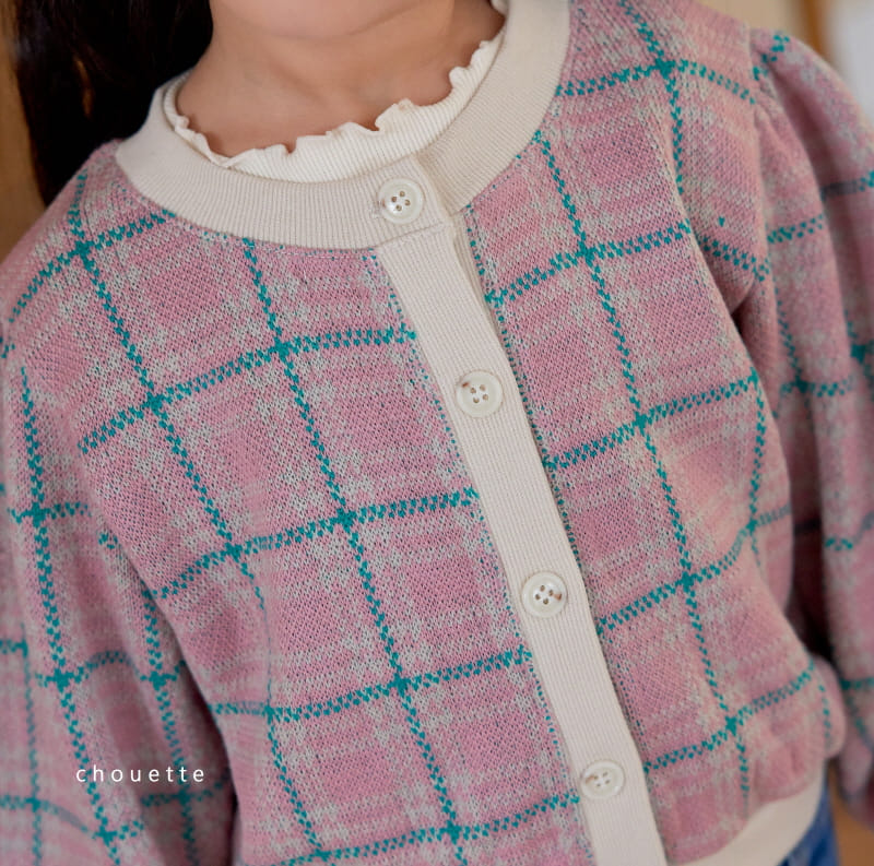 Chouette - Korean Children Fashion - #stylishchildhood - Check Knit Cardigan - 9