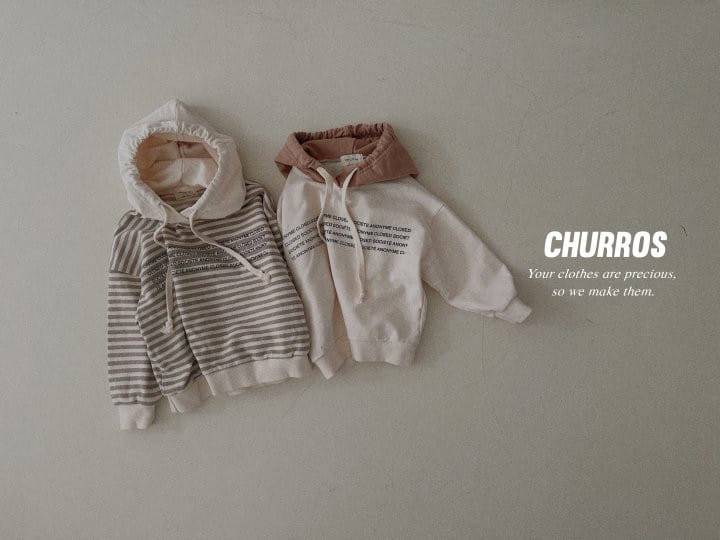 Churros - Korean Children Fashion - #Kfashion4kids - Lettering Color Hoody Tee - 10