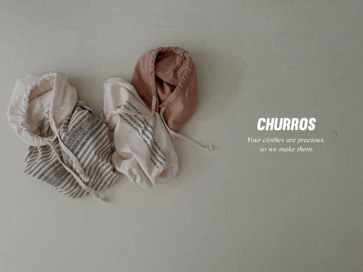 Churros - Korean Children Fashion - #childofig - Lettering Color Hoody Tee - 2