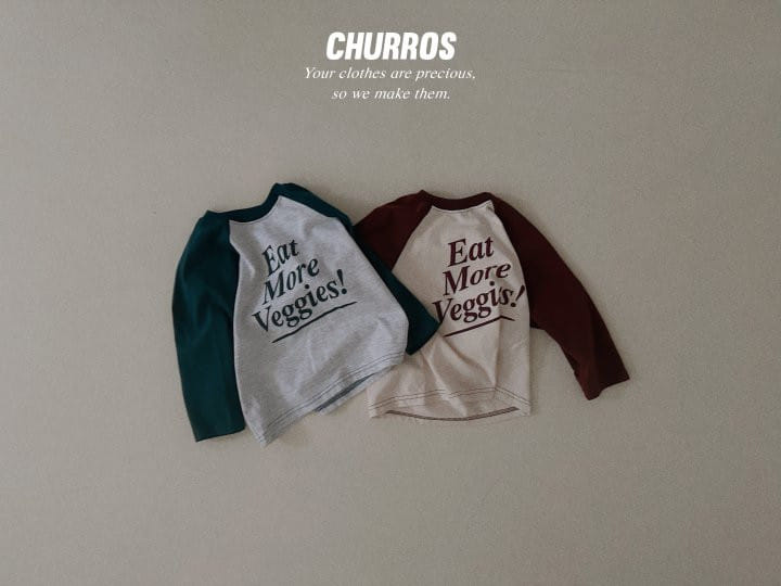 Churros - Korean Children Fashion - #prettylittlegirls - Eat Raglan Tee - 4