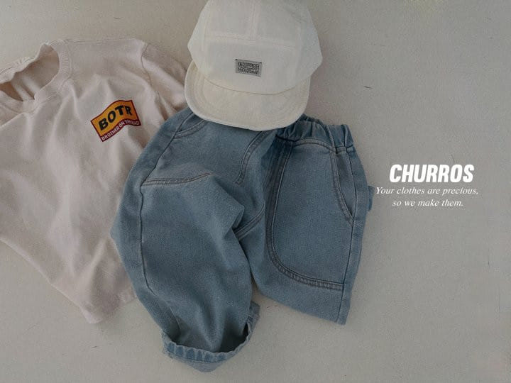 Churros - Korean Children Fashion - #designkidswear - Circle Pocket Denim Pants - 3