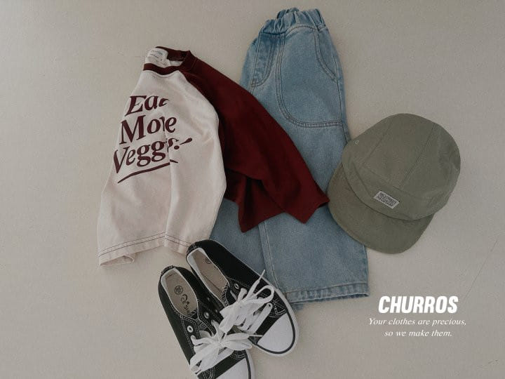Churros - Korean Children Fashion - #fashionkids - Eat Raglan Tee - 9