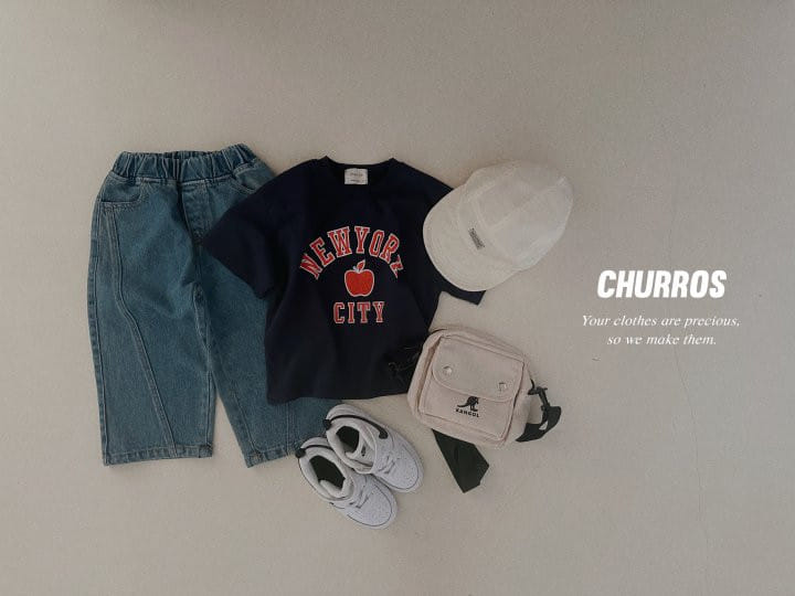 Churros - Korean Children Fashion - #kidsshorts - Coupe Slit Denim Pants - 5