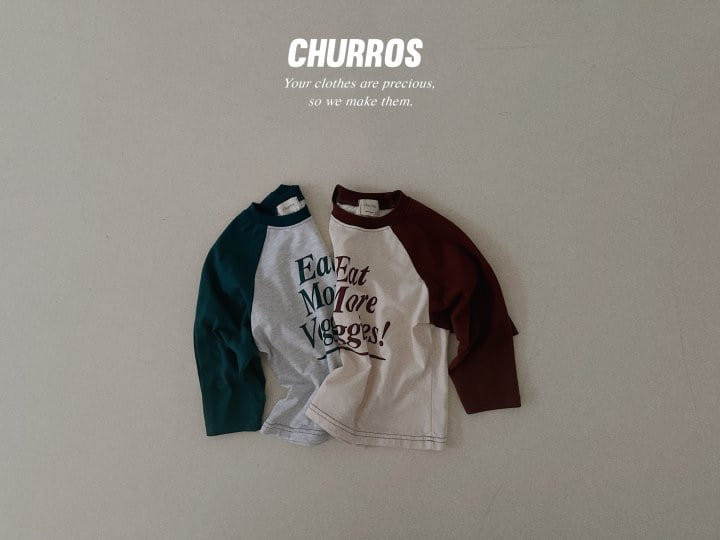 Churros - Korean Children Fashion - #kidsstore - Eat Raglan Tee - 11