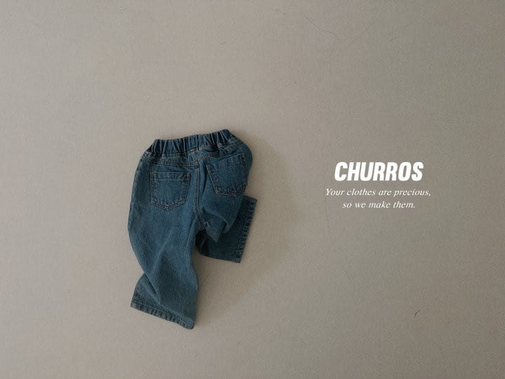 Churros - Korean Children Fashion - #kidzfashiontrend - Coupe Slit Denim Pants - 7