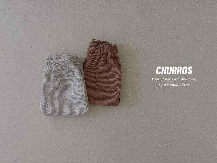 Churros - Korean Children Fashion - #littlefashionista - Waffle Pocket Jogger Pants - 5
