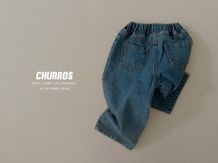 Churros - Korean Children Fashion - #minifashionista - Coupe Slit Denim Pants - 11