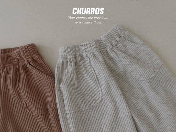 Churros - Korean Children Fashion - #minifashionista - Waffle Pocket Jogger Pants - 7