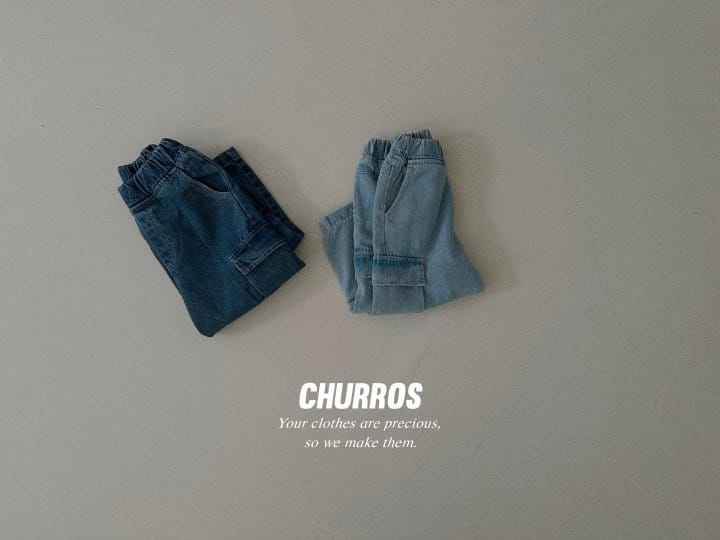 Churros - Korean Children Fashion - #prettylittlegirls - Until Cargo Denim Pants - 5