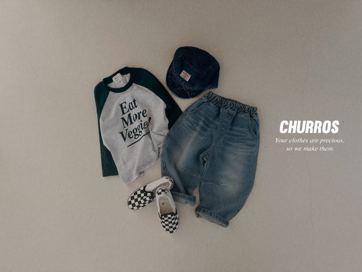 Churros - Korean Children Fashion - #prettylittlegirls - Eat Raglan Tee - 3