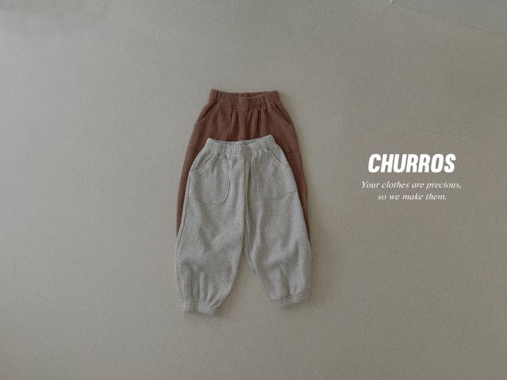 Churros - Korean Children Fashion - #todddlerfashion - Waffle Pocket Jogger Pants - 9