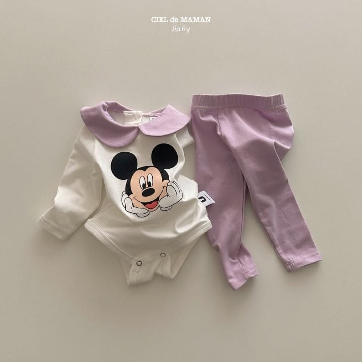 Ciel De Maman - Korean Baby Fashion - #babyboutique - Circle Collar M Body Suit - 6