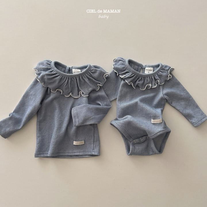 Ciel De Maman - Korean Baby Fashion - #babyboutique - Rib Frill Tee - 3