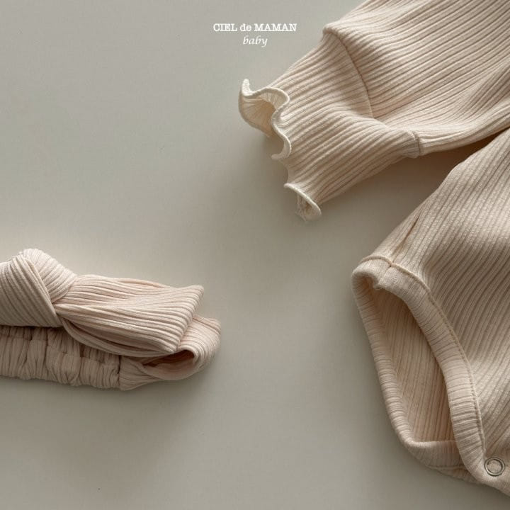 Ciel De Maman - Korean Baby Fashion - #babyclothing - Rib Terry Body Suit - 3