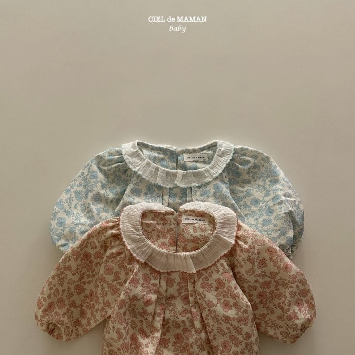 Ciel De Maman - Korean Baby Fashion - #babyfashion - Flower Pintuck Body Suit - 2