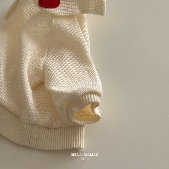 Ciel De Maman - Korean Baby Fashion - #babyfashion - Heart Collar Sweatshirt - 4