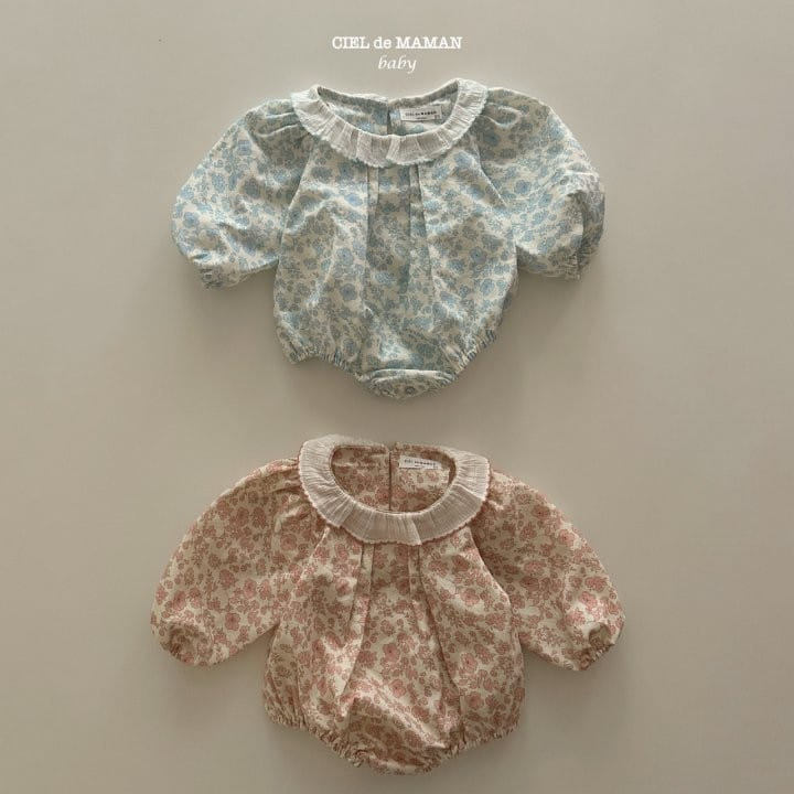 Ciel De Maman - Korean Baby Fashion - #babyfever - Flower Pintuck Body Suit - 3