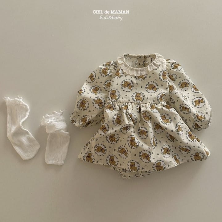 Ciel De Maman - Korean Baby Fashion - #babyfever - Teddy Bear Body Suit - 2
