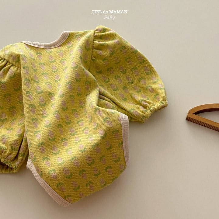 Ciel De Maman - Korean Baby Fashion - #babygirlfashion - Flower Bud Body Suit - 9