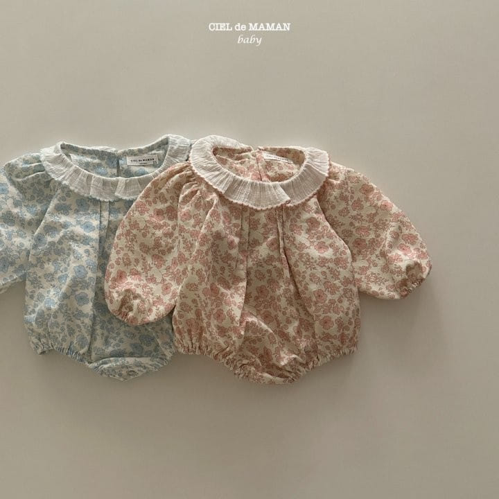 Ciel De Maman - Korean Baby Fashion - #babyfever - Flower Pintuck Body Suit - 4