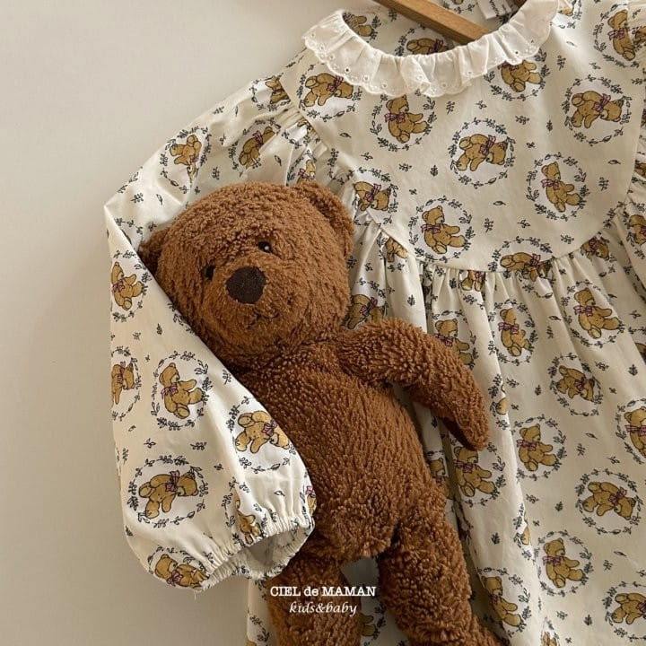 Ciel De Maman - Korean Baby Fashion - #babygirlfashion - Teddy Bear Body Suit - 3