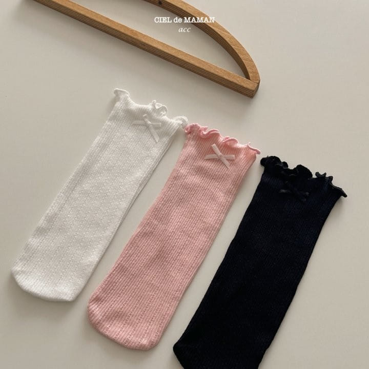 Ciel De Maman - Korean Baby Fashion - #babylifestyle - Ribbon Bebe Socks