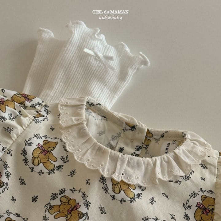 Ciel De Maman - Korean Baby Fashion - #babygirlfashion - Teddy Bear Body Suit - 4