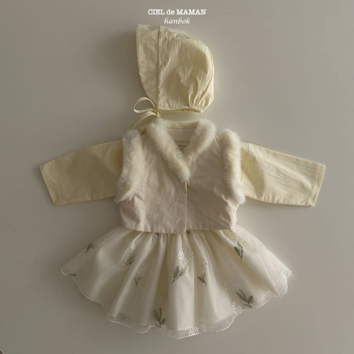 Ciel De Maman - Korean Baby Fashion - #babyoninstagram - New Year's Dress Bom Bom Bebe Set - 8