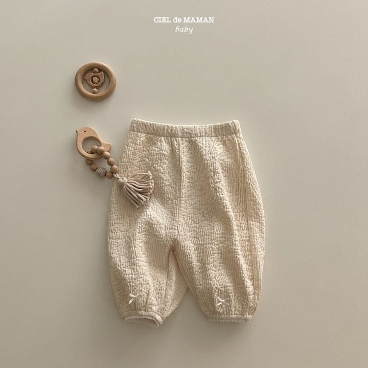 Ciel De Maman - Korean Baby Fashion - #babyoninstagram - Ribbon Pants - 3