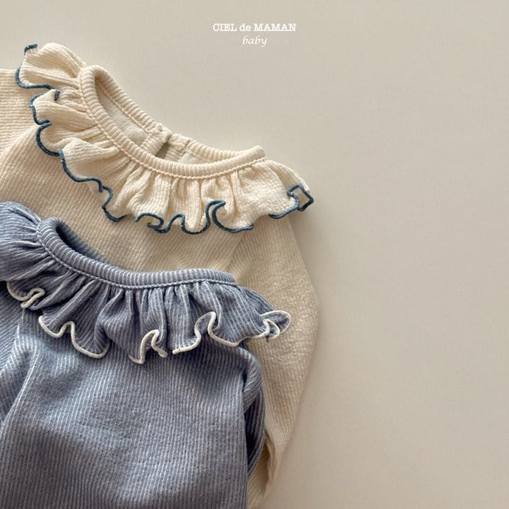 Ciel De Maman - Korean Baby Fashion - #babyoninstagram - Rib Frill Tee - 10