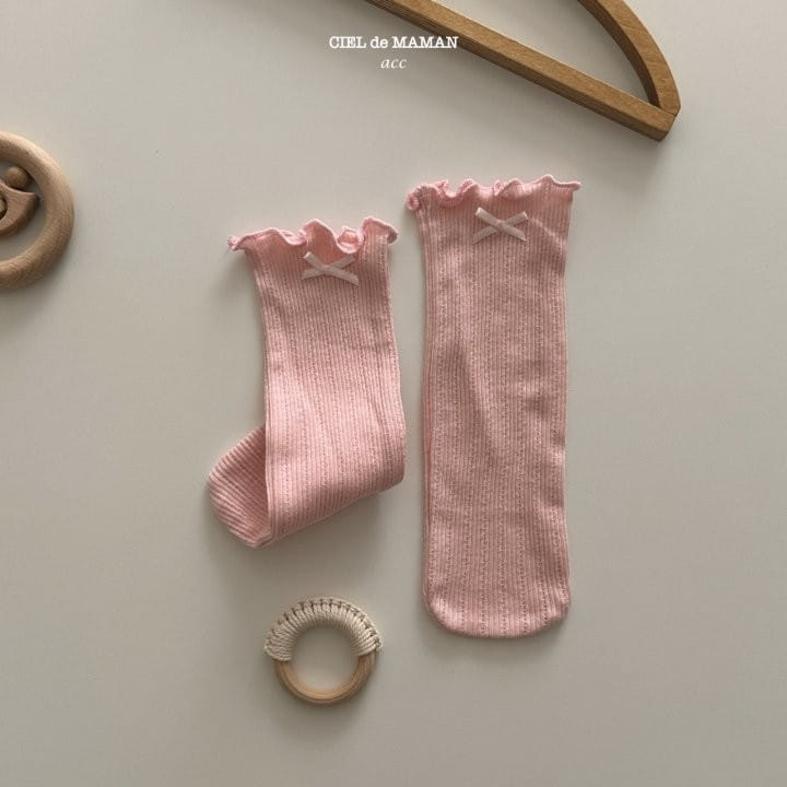 Ciel De Maman - Korean Baby Fashion - #babyootd - Ribbon Bebe Socks - 3