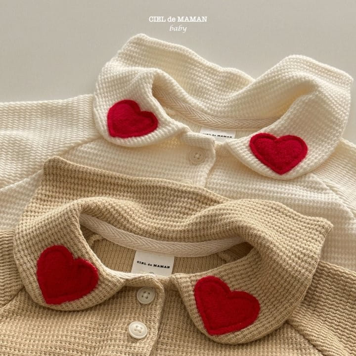 Ciel De Maman - Korean Baby Fashion - #babyootd - Heart Collar Sweatshirt - 8
