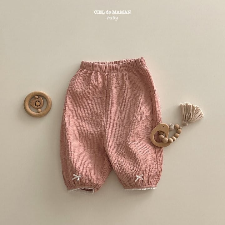 Ciel De Maman - Korean Baby Fashion - #babyoutfit - Ribbon Pants - 6