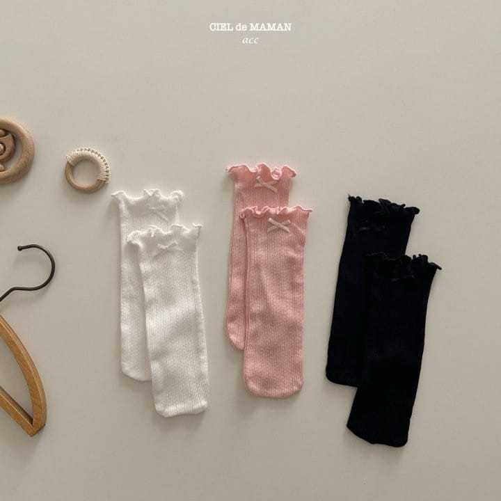 Ciel De Maman - Korean Baby Fashion - #babyoutfit - Ribbon Bebe Socks - 5