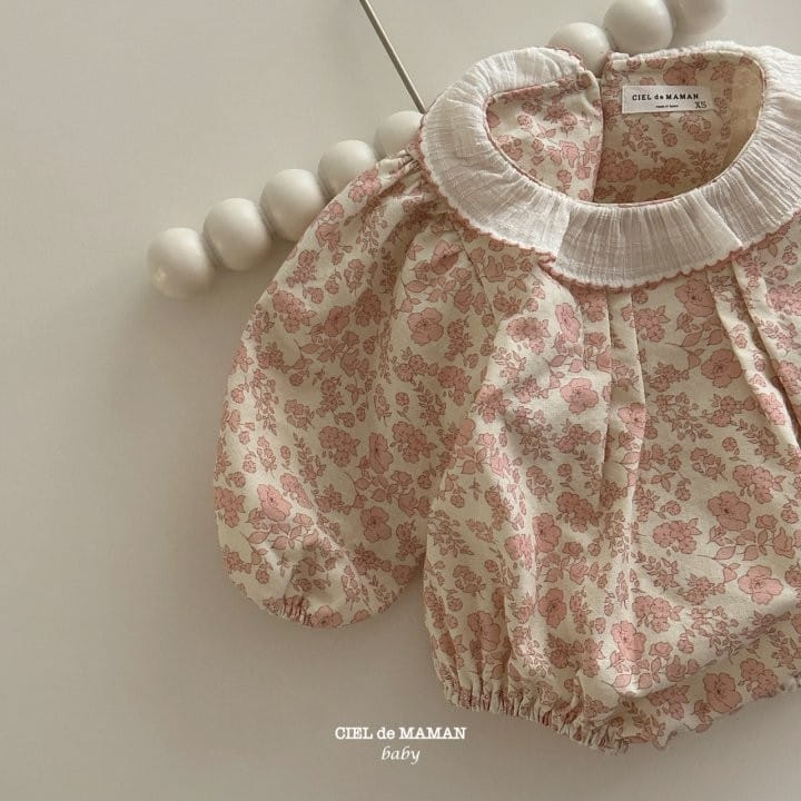 Ciel De Maman - Korean Baby Fashion - #babyoutfit - Flower Pintuck Body Suit - 9
